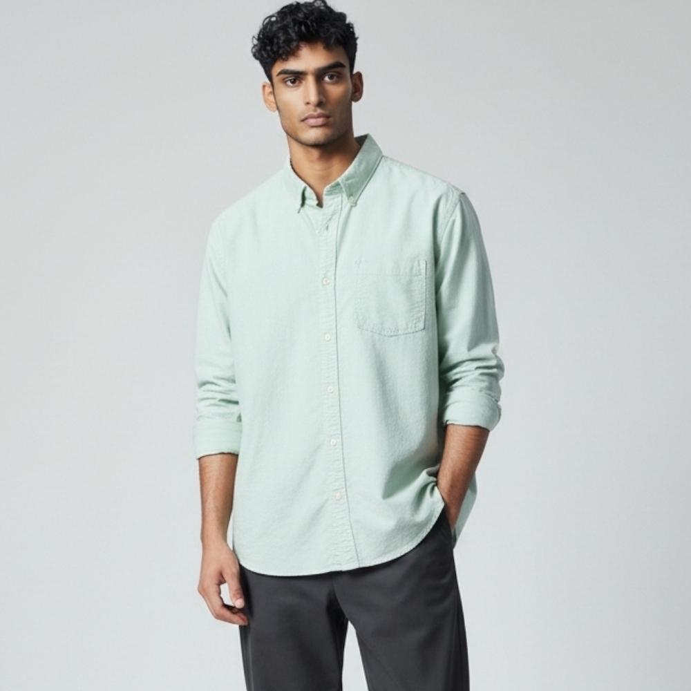 Hawkings McGill Button Down Shirt Mens Size XL - Light Green